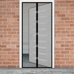   Szúnyogháló függöny ajtóra mágneses 100 x 210 cm fekete