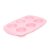 Szilikon muffinsütő-forma - 6 adagos 5 / 7 cm átmérő rózsaszín