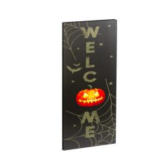   Halloween-i LED-es hangulatkép - fali akasztóval, 2 x AA, 30 x 70 cm