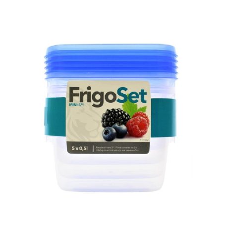 Frigo Szett 5*0.5 literes Pob Szögletes (6/#_1020/rkl)