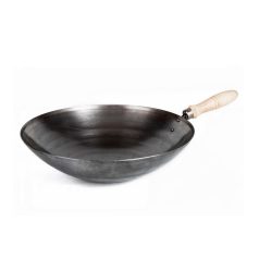 Acél Wok Fa nyéllel 35 cm