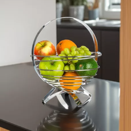 Fém Gömb Gyümölcskosár 24 cm Linea