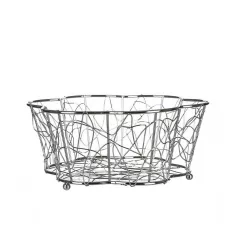 Fém Gyümölcskosár Virág 24 cm Vanity