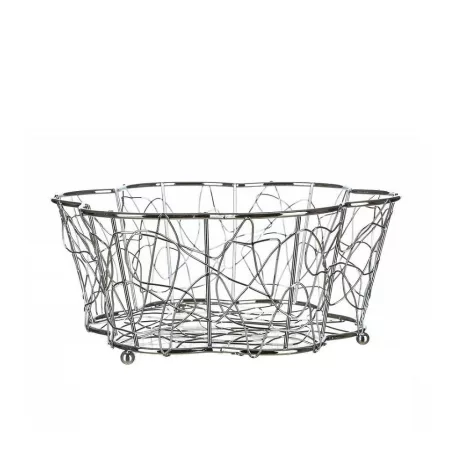 Fém Gyümölcskosár Virág 24 cm Vanity