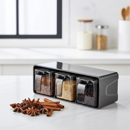 Fűszertartó Szett Kanállal 3x600 ml