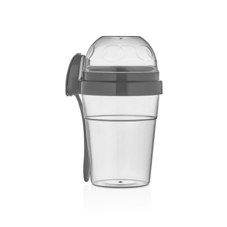 Joghurtos Müzlis Pohár Kanállal Műanyag 400 ml L-00947
