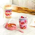 Joghurtos Müzlis Pohár Kanállal Műanyag 400 ml L-00947