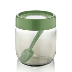 Fűszertartó Üveg Kanállal 425 ml Zöld