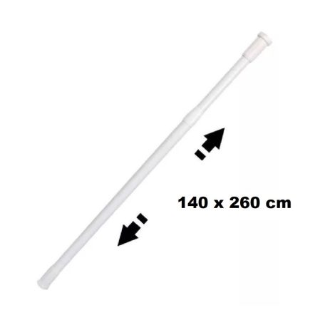 Zuhanyfüggöny Tartórúd Teleszkópos 140-260 cm eng-593