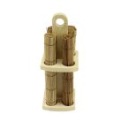 Bambusz Tányéralátét 4 Db+Fatartó