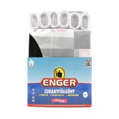 Zuhanyfüggöny Mintás 180x180 cm eng-237