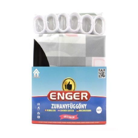 Zuhanyfüggöny Mintás 180x180 cm eng-237