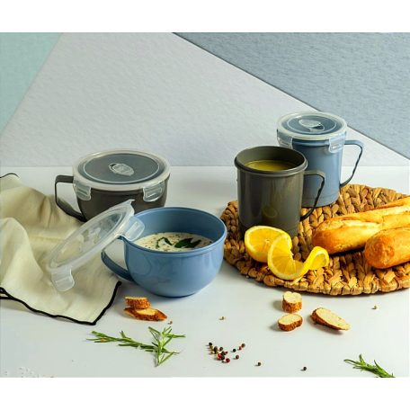 Mikrózható Bögre Műanyag Tetővel 950 Ml