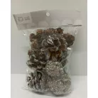 Karácsonyi Dekor 2-7 Cm Mix Ezüst HY-5604 
