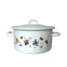 Zománcozott Magas Lábas+Fedő 22 Cm 17+39/22