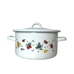 Zománcozott Magas Lábas+Fedő 22 Cm 17+39/22