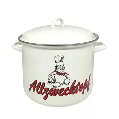 Zománcozott Fazék+Fedő Acp 13 L Dekoros 302/28