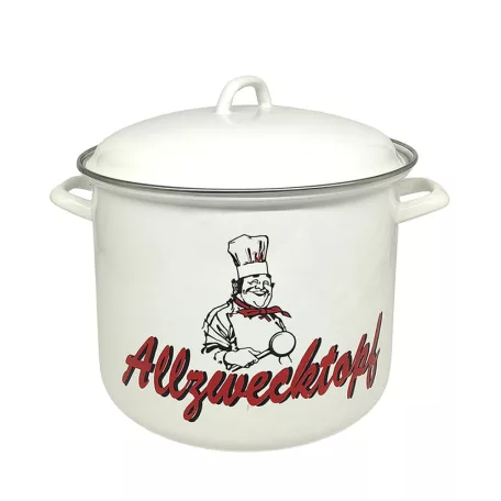 Zománcozott Fazék+Fedő Acp 13 L Dekoros 302/28