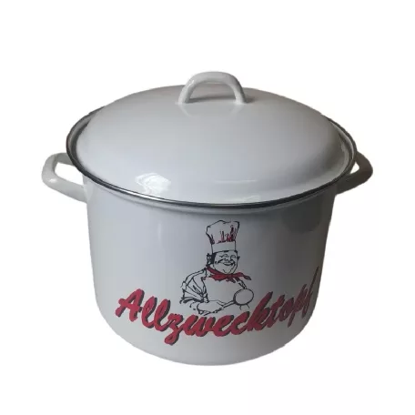 Zománcozott Fazék+Fedő Acp 13 L Dekoros 302/28