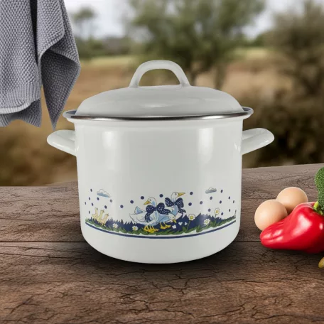 Zománcozott Fazék+Fedő 26 Cm Libás 303/26