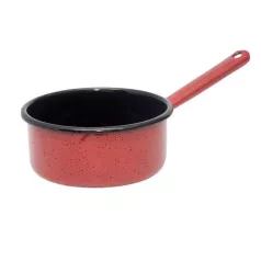Zománcozott Nyeles Lábas Piros 14 Cm 115/14
