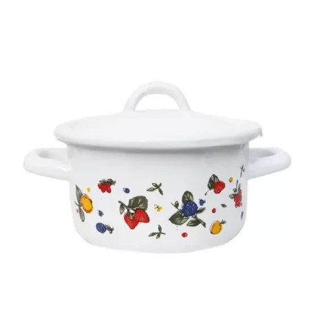Zománcozott Magas Lábas+Fedő 14 Cm 17+39/14