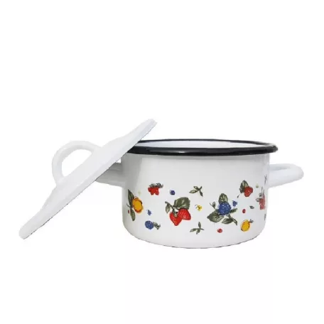 Zománcozott Magas Lábas+Fedő 14 Cm 17+39/14