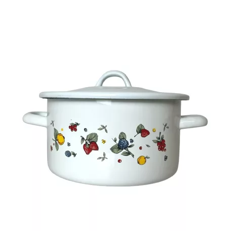 Zománcozott Magas Lábas+Fedő 20 Cm 17+39/20