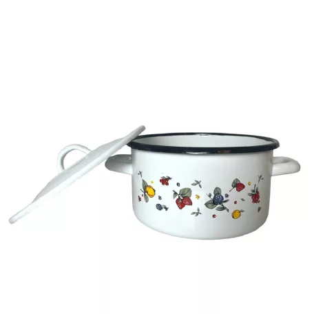 Zománcozott Magas Lábas+Fedő 20 Cm 17+39/20