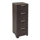 Curver 4 Fiókos Rattan Hatású Tároló Barna 06605-210 