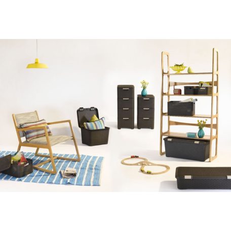 Curver 4 Fiókos Rattan Hatású Tároló Barna 06605-210 