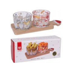 Kínáló Tálkák+Tálca 3 Db Karácsonyi 991503 