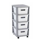 Curver Infinity Fiókos Tároló 4X11 L 04355 