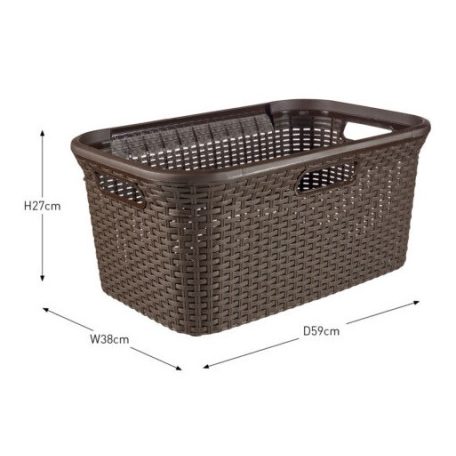 Curver Rattan Hatású Ruháskosár 45 L