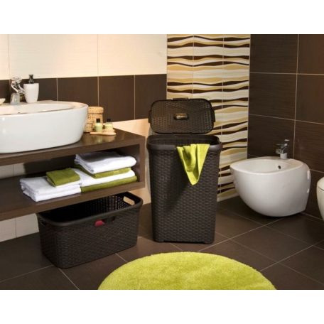 Curver Rattan Hatású Ruháskosár 45 L