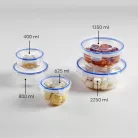Ételtároló Kerek Patentzáras 400 ML - 30501