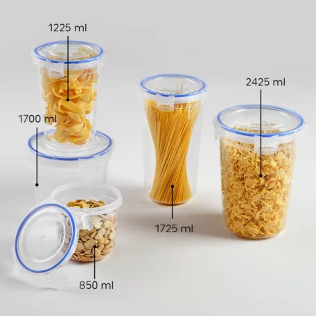 Ételtároló Kerek Magas Patentzáras 850 ML - 30522