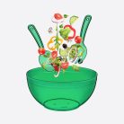 Séf Salátás Szett Műanyag 4200 ML