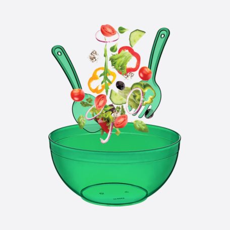 Séf Salátás Szett Műanyag 4200 ML