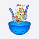 Séf Salátás Szett Műanyag 4200 ML