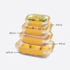 Ételtároló Kocka Szett Patentzáras 4 Db-os - 30847