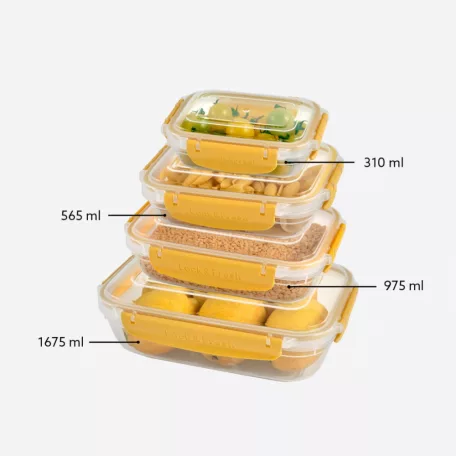 Ételtároló Kocka Szett Patentzáras 4 Db-os - 30847