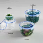 Ételtároló Kerek Patentzáras 625 ML - 30511