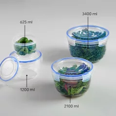 Ételtároló Kerek Patentzáras 625 ML - 30511