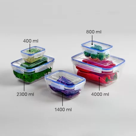 Ételtároló Szögletes Patentzáras 800 ML - 30112