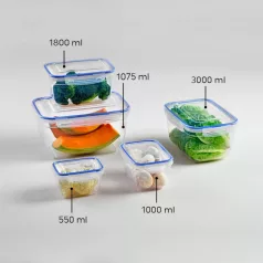 Ételtároló Szögletes Patentzáras 5000 ML - 30125