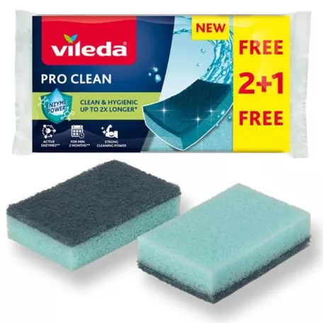 Vileda Pro Clean Mosogatószivacs 3 Db-os