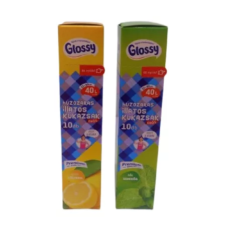 Húzózáras Szemeteszsák 40 L Illatos Glossy 10 Db-os