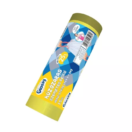 Húzózáras Szemeteszsák 25 L 15 Db-os Glossy