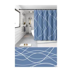Peva Zuhanyfüggöny Wave 180 x 200 cm